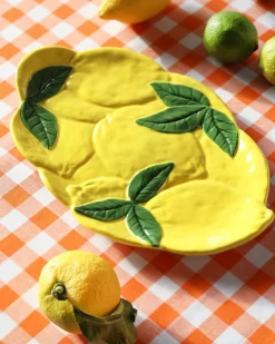 &Klevering Plate Lemon Multicolor