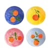 &Klevering Plate Orange Full Color Set Of 4