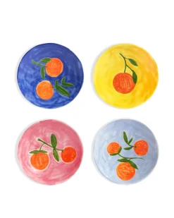 &Klevering Plate Orange Full Color Set Of 4