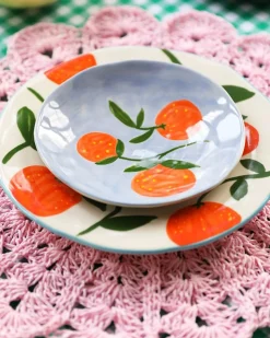 &Klevering Plate Orange Full Color Set Of 4