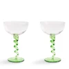 &Klevering Spiral Champagne Coupe 2-Pack Green