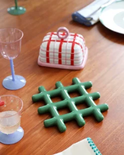 &Klevering Trivet Grid Green