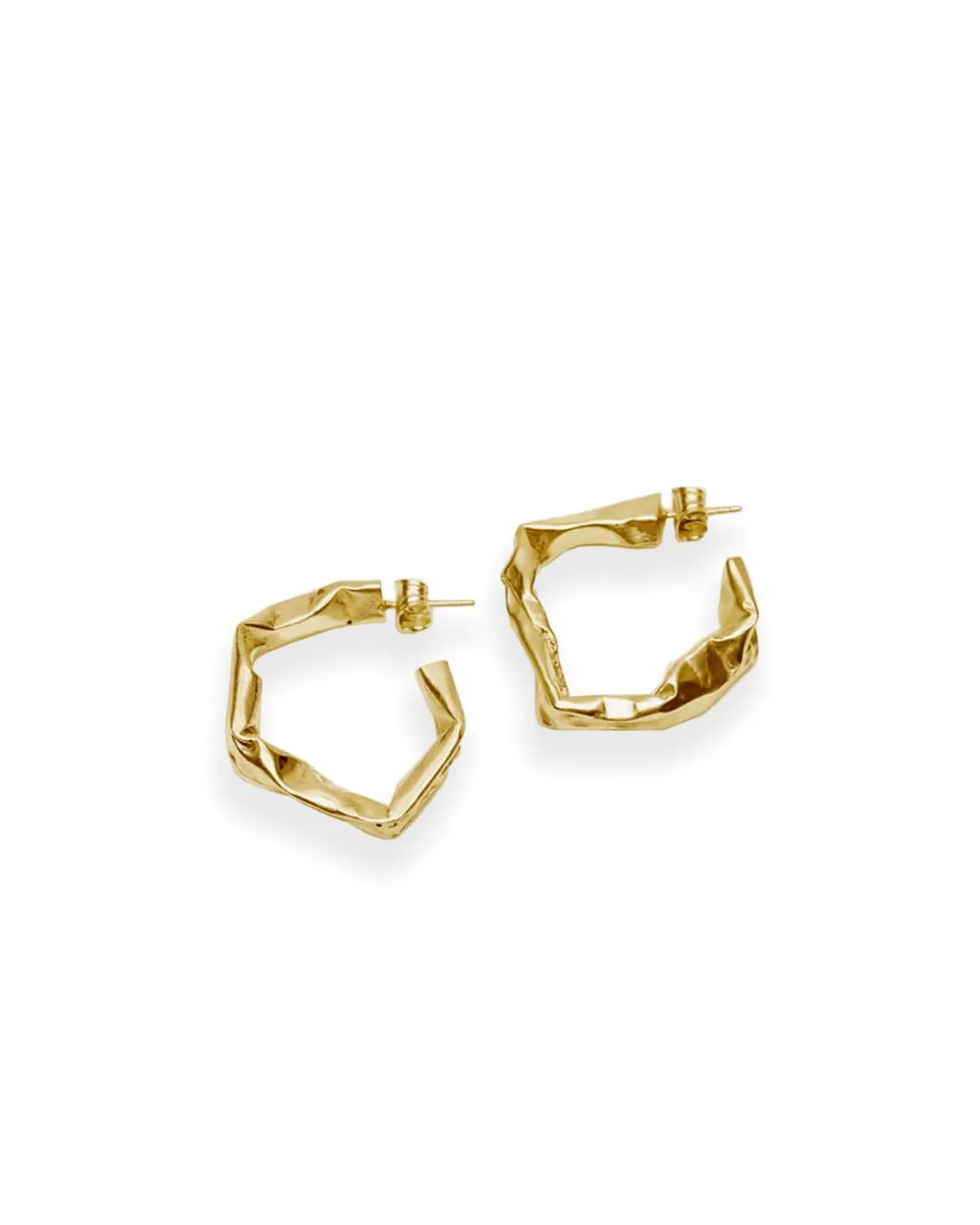 Kultur 5 Buckled Earrings Gold