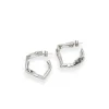 Kultur 5 Buckled Earrings Silver