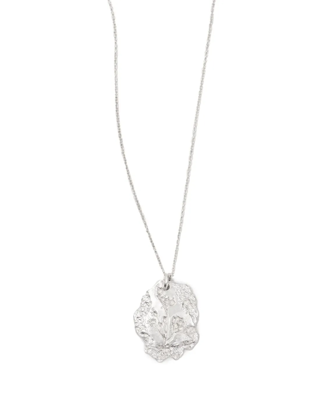 Kultur 5 Flower Imprint Necklace Silver
