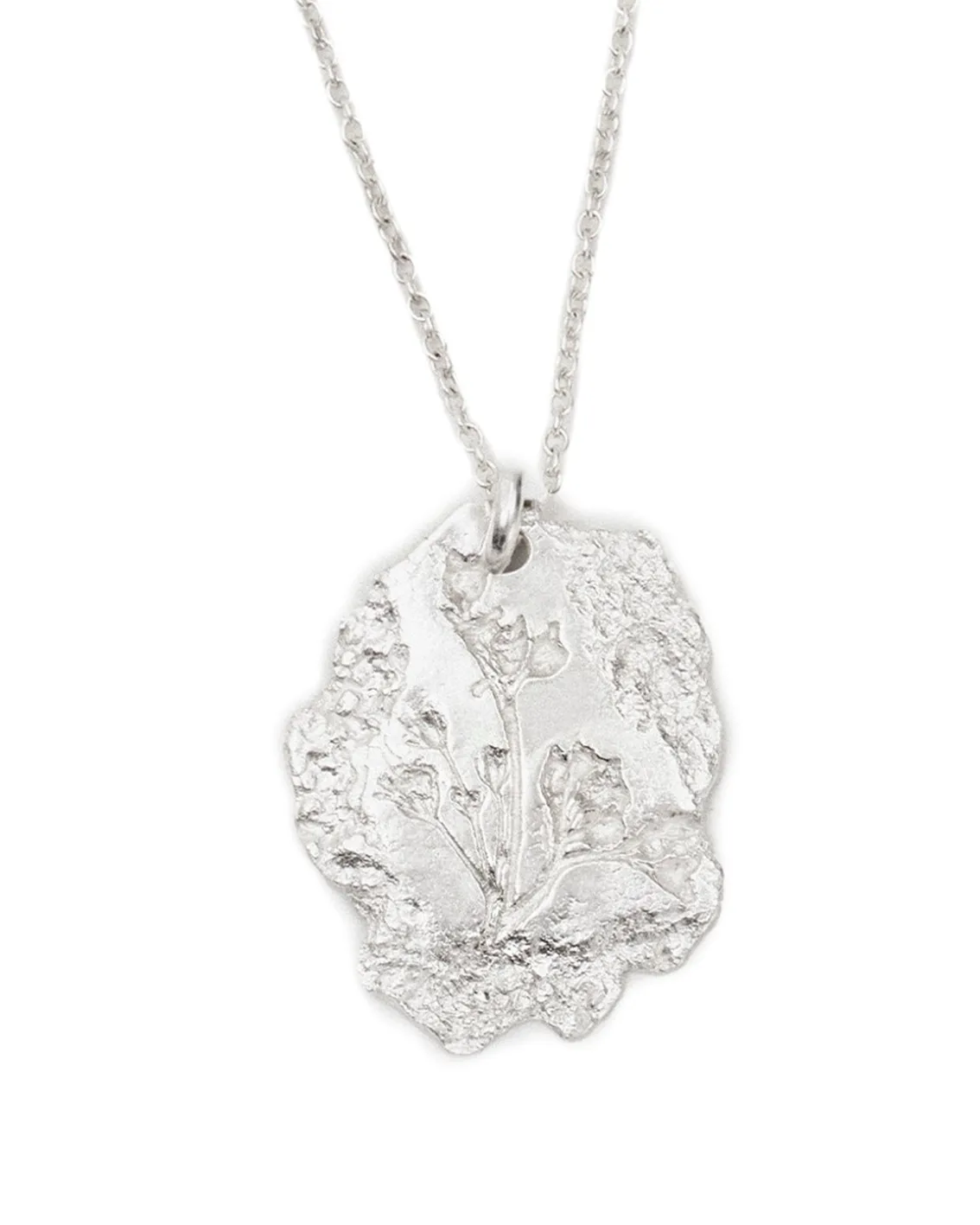 Kultur 5 Flower Imprint Necklace Silver