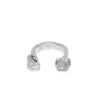 Kultur 5 Two Stones Ring Silver