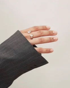Kultur 5 Two Stones Ring Silver