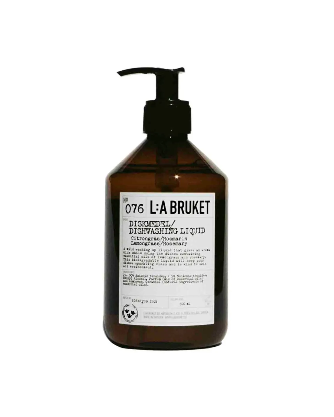 L:a Bruket 076 Dishwashing Soap Lemongrass/Rosemary