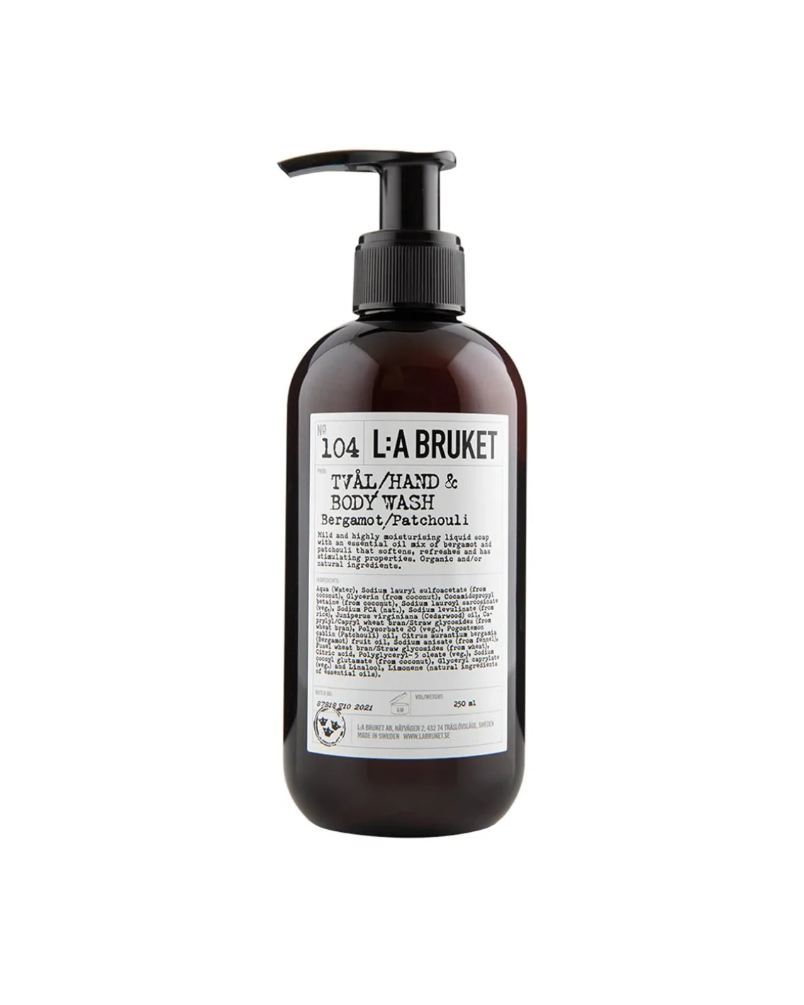 L:a Bruket 104 Hand & Body Wash Bergamot/Patchouli
