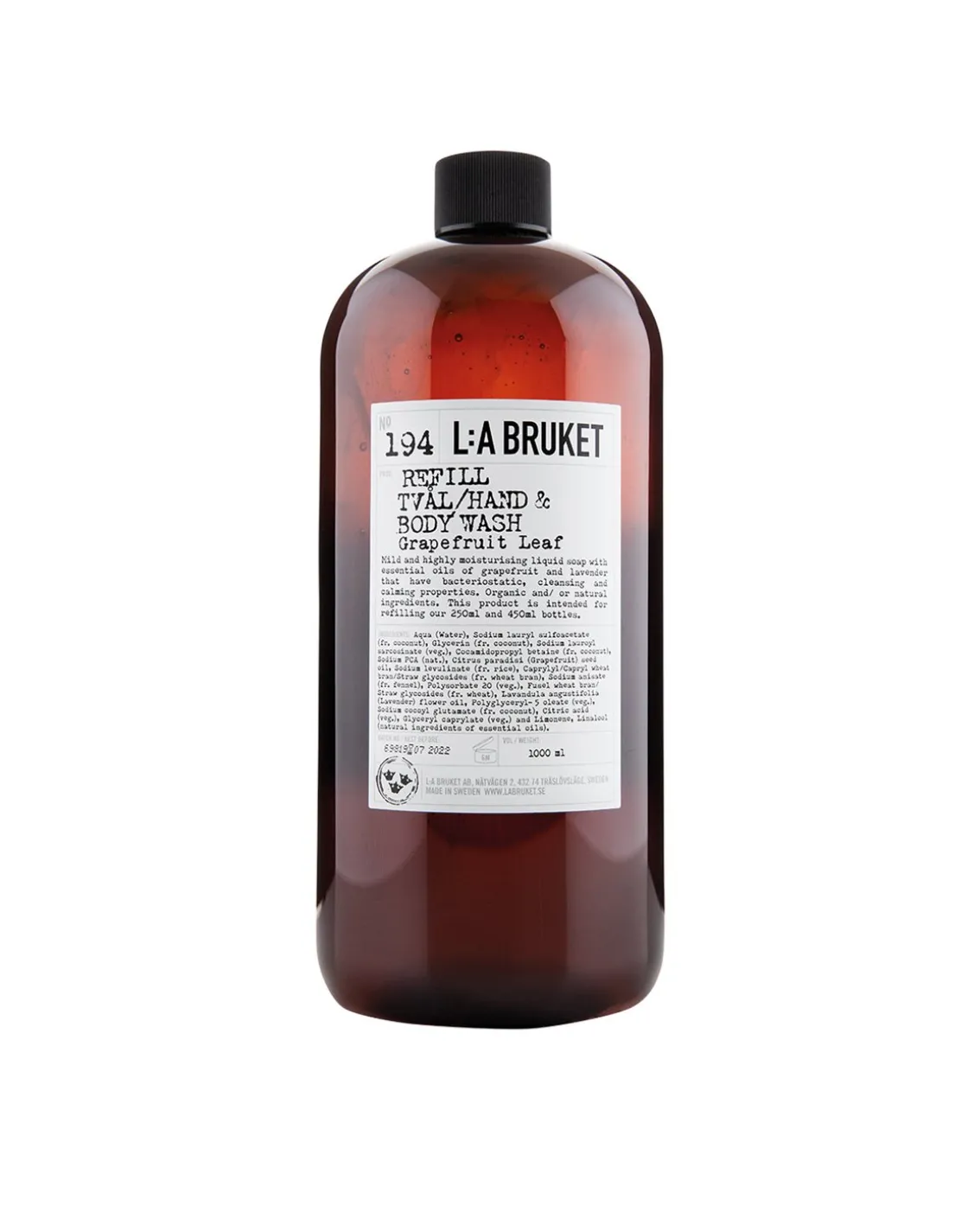 L:a Bruket 194 Refill Hand & Body Wash Grapefruit Leaf