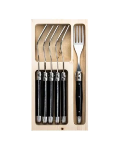 Laguiole Forks Set Of 6 Black