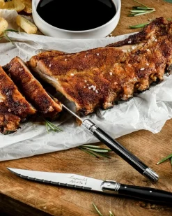 Laguiole Grill Knives Set Of 6 Black