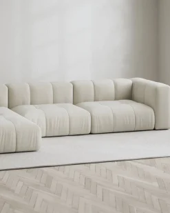 Layered Cecco 3-Seat Sofa Lounge Left Linen Look