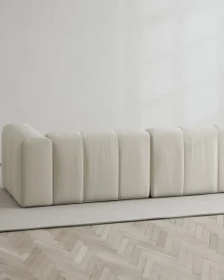 Layered Cecco 3-Seat Sofa Lounge Left Linen Look