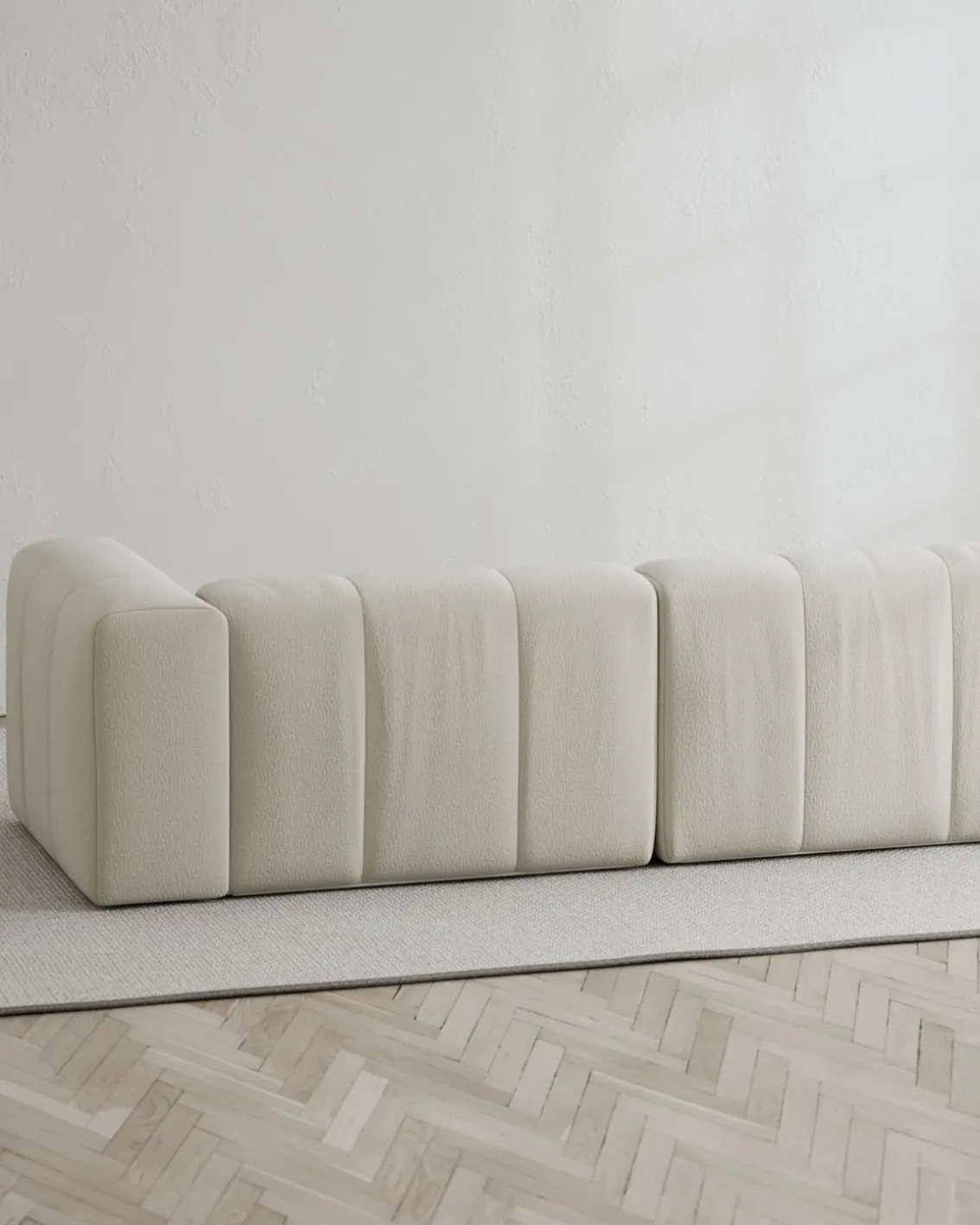 Layered Cecco 3-Seat Sofa Lounge Left Linen Look