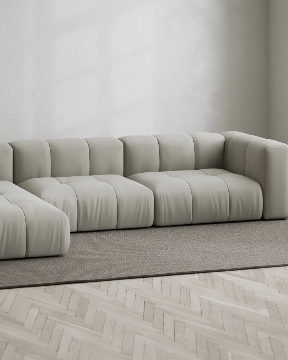 Layered Cecco 3-Seat Sofa Lounge Left Linen Look