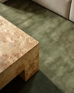Layered Classic Solid Wool Rug Capulet Olive