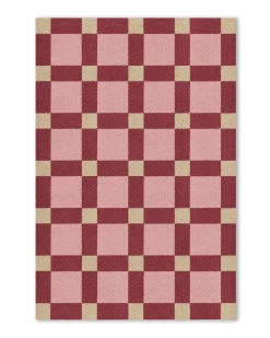 Layered Evelina Kroon Plum Punch Jute Rug