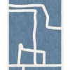 Layered Gotland Klint Wool Rug Cornflower Blue