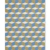 Layered Illusion Rug Blue Sandstone