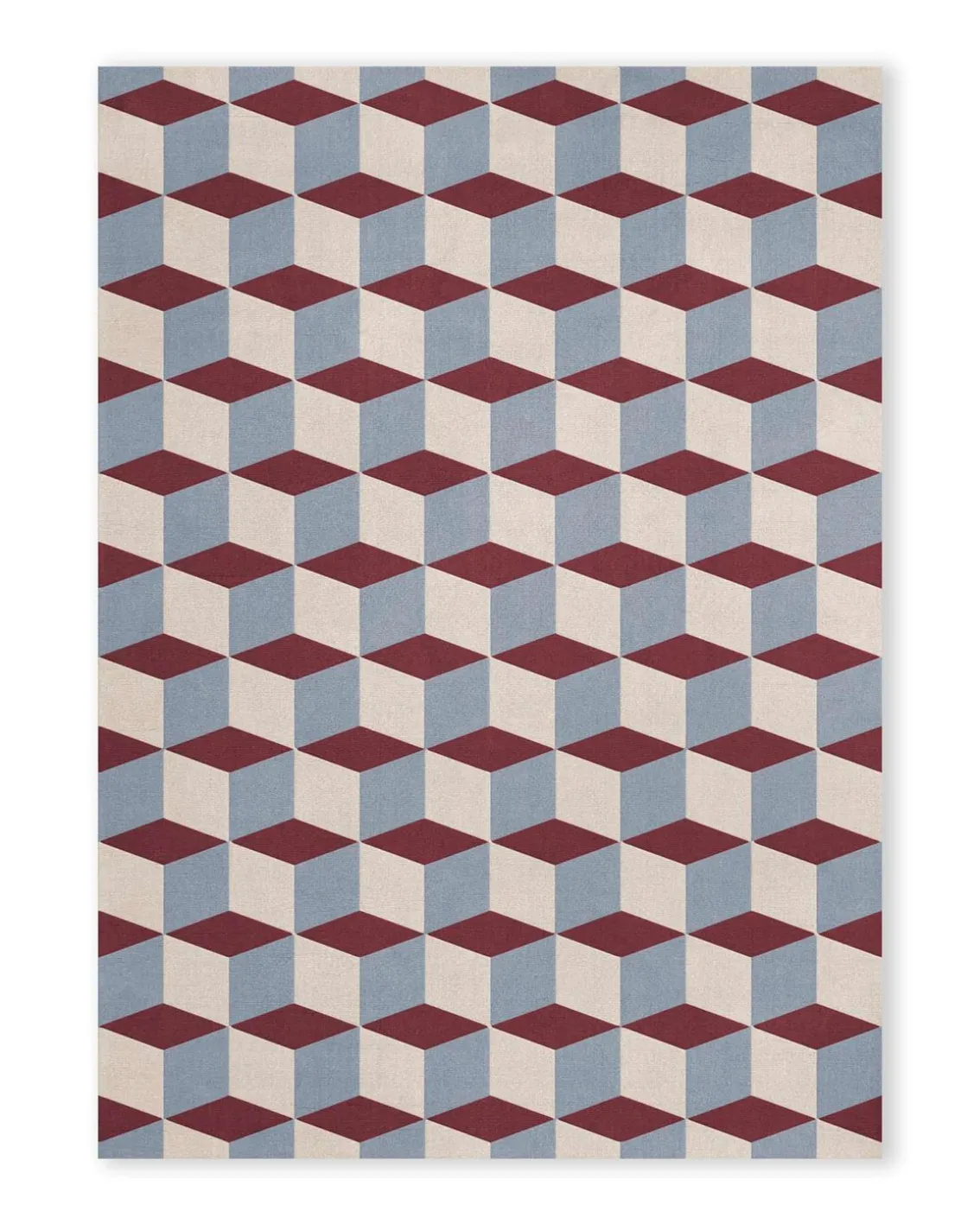 Layered Illusion Rug Mulberry Sky