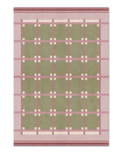 Layered Röllakan Ruth Wool Rug Spring Grass