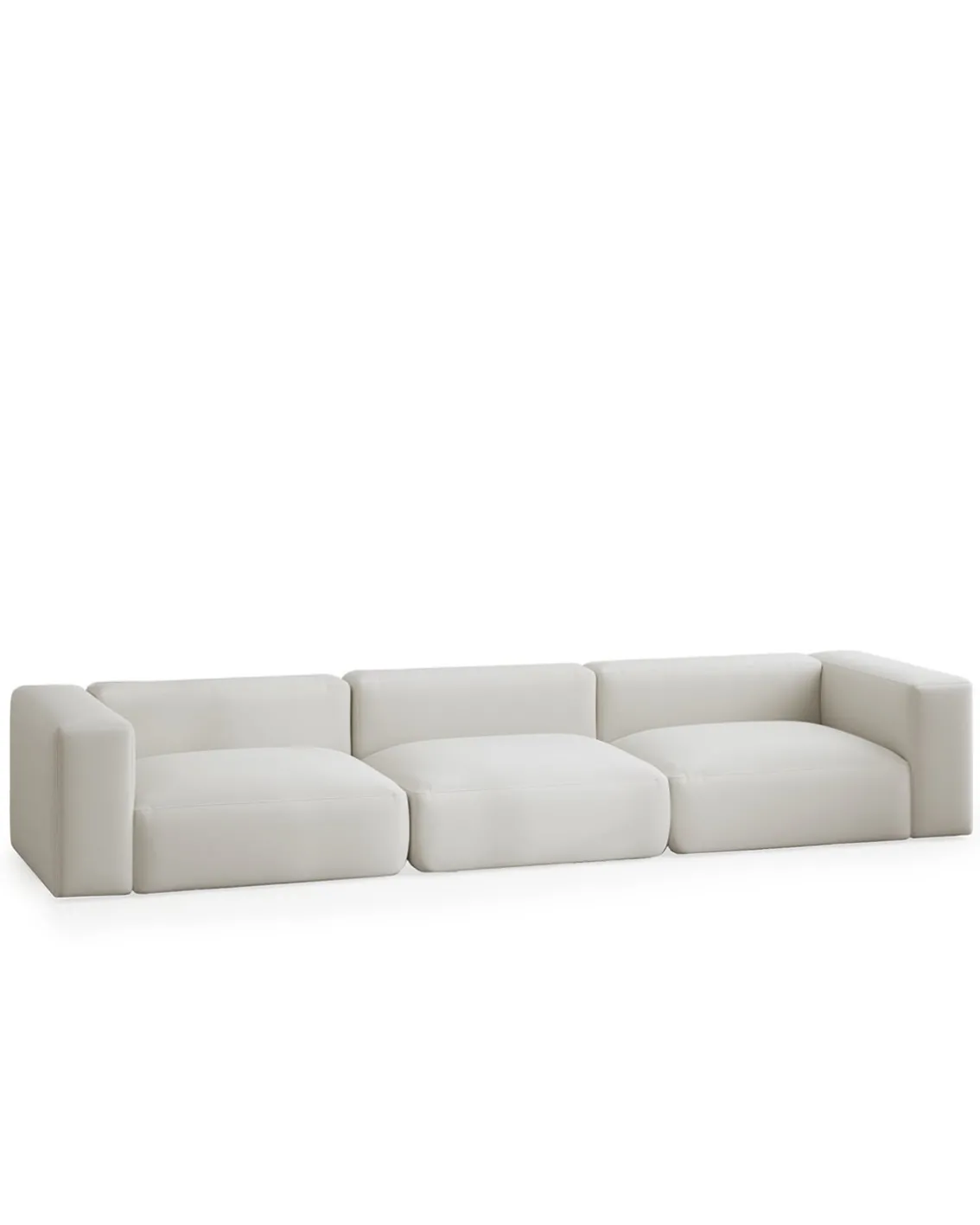 Layered Rosso 3-Seat Sofa Linen Look