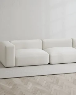 Layered Rosso 3-Seat Sofa Linen Look
