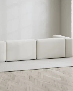 Layered Rosso 3-Seat Sofa Linen Look