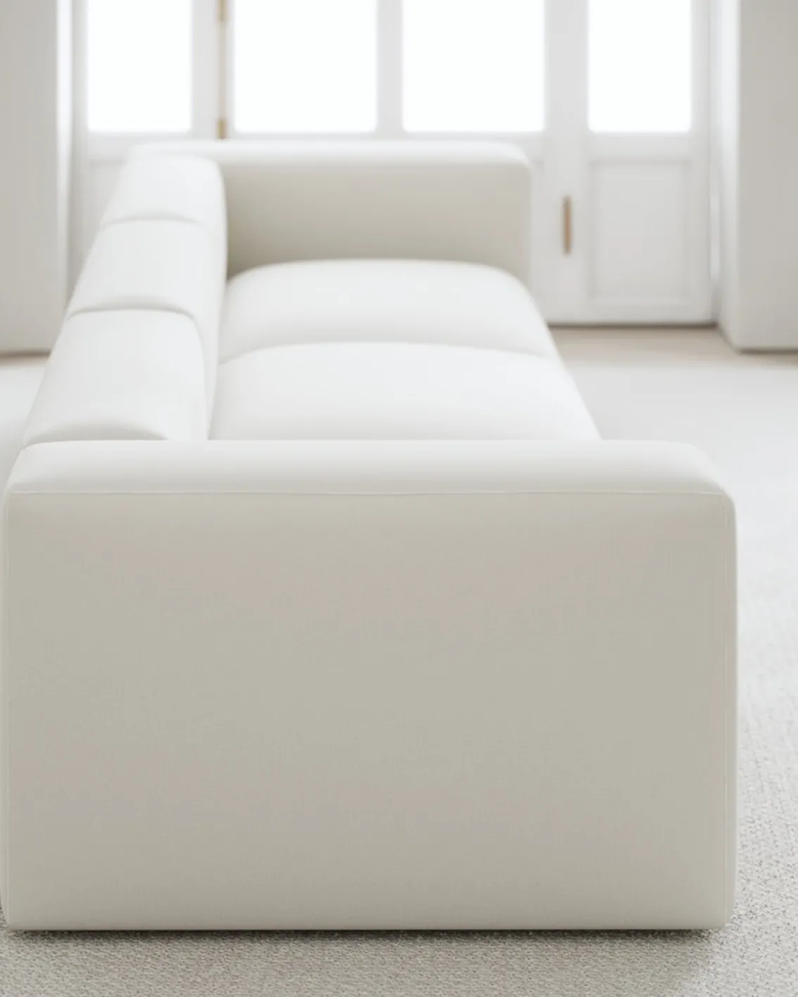 Layered Rosso 3-Seat Sofa Linen Look