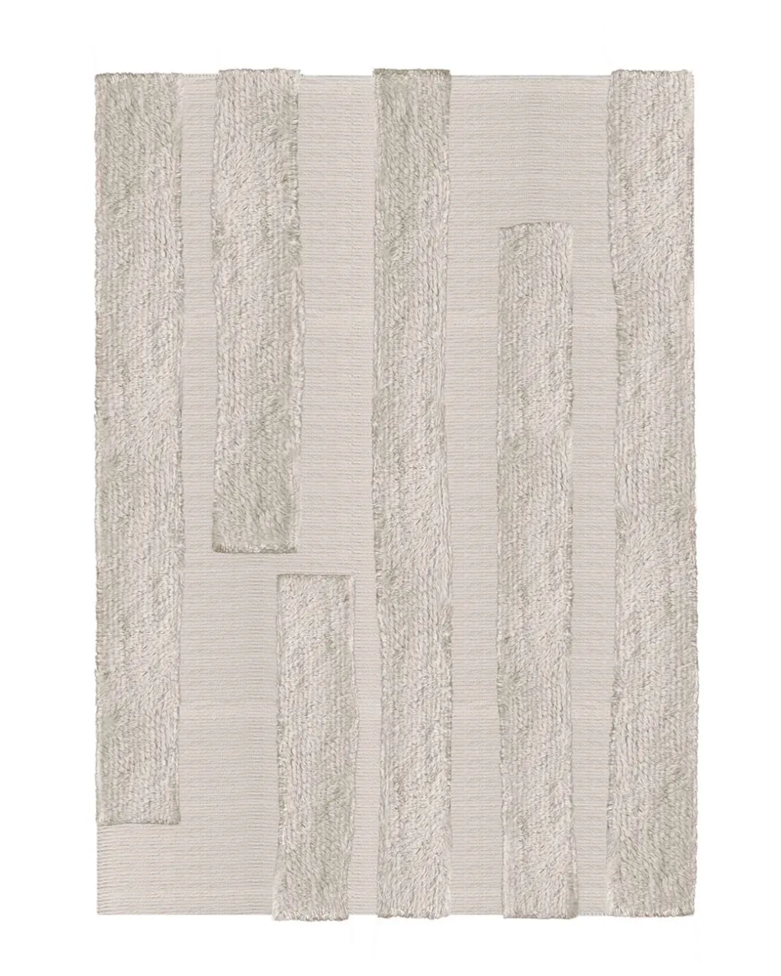 Layered Shaggy Bricks Punja Rug