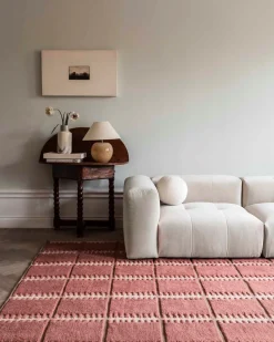 Layered Swedish Homage Lilly Rug Claret Red