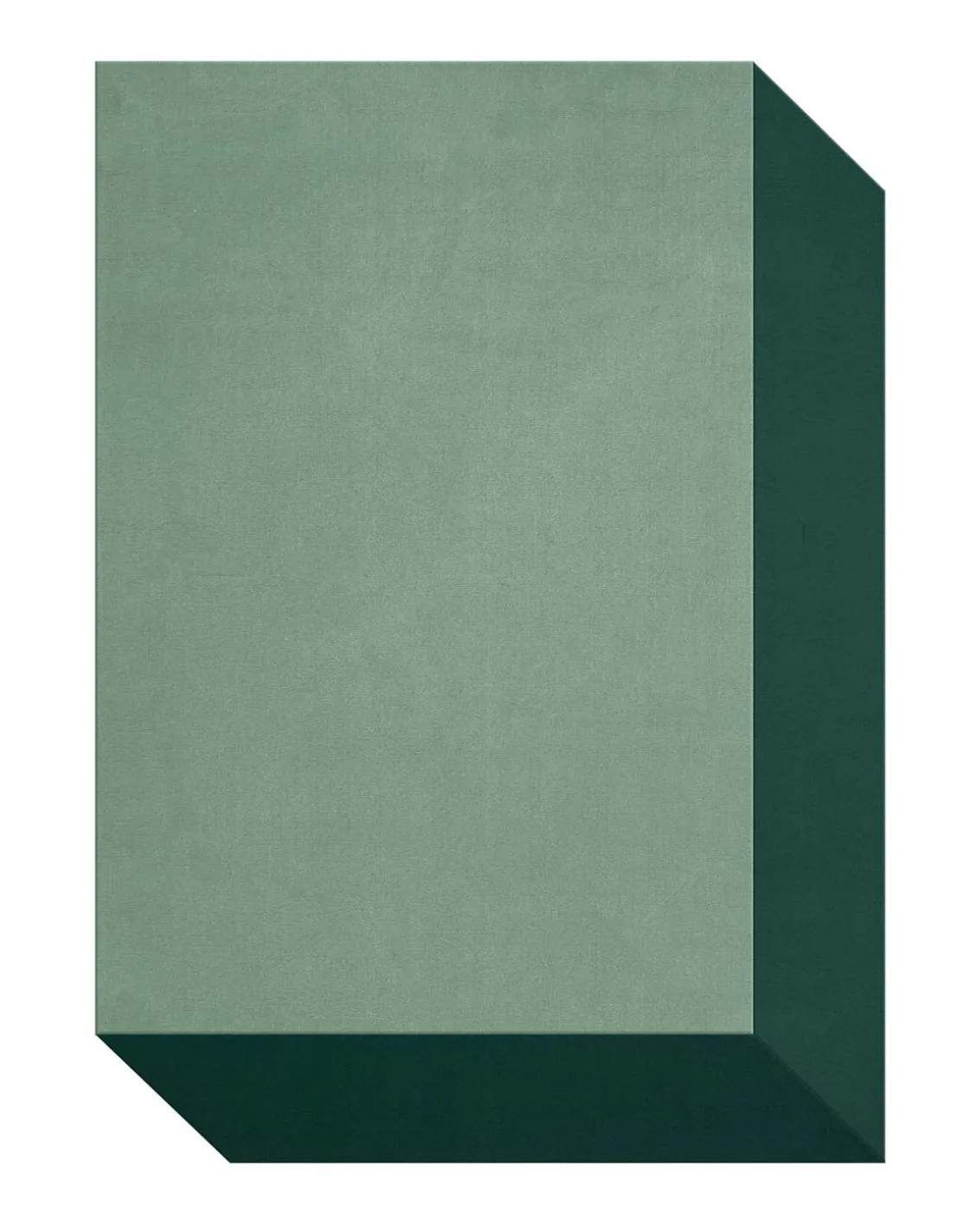 Layered Teklan Box Wool Rug Greens