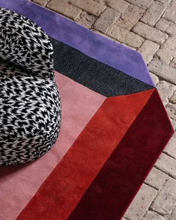 Layered Teklan Crystal Wool Rug Spectrum