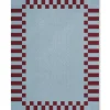 Layered Teklan Frame Wool Rug Mulberry Sky