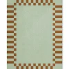 Layered Teklan Frame Wool Rug Pistachio Camel
