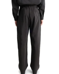 LEMAIRE Belted Relaxed Silk Pants Dark Espresso
