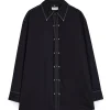 LEMAIRE Embellished Metal Shirt Black