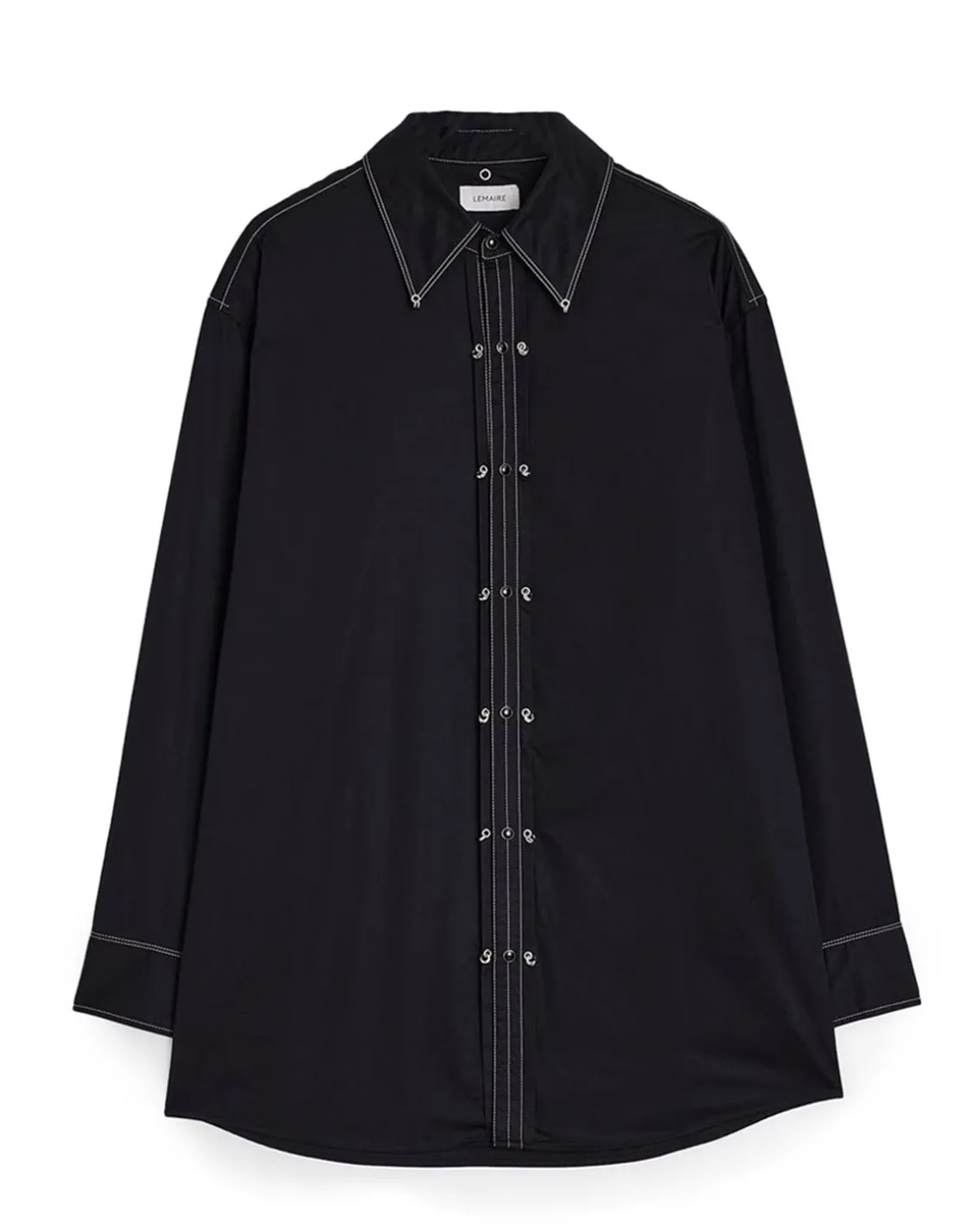 LEMAIRE Embellished Metal Shirt Black
