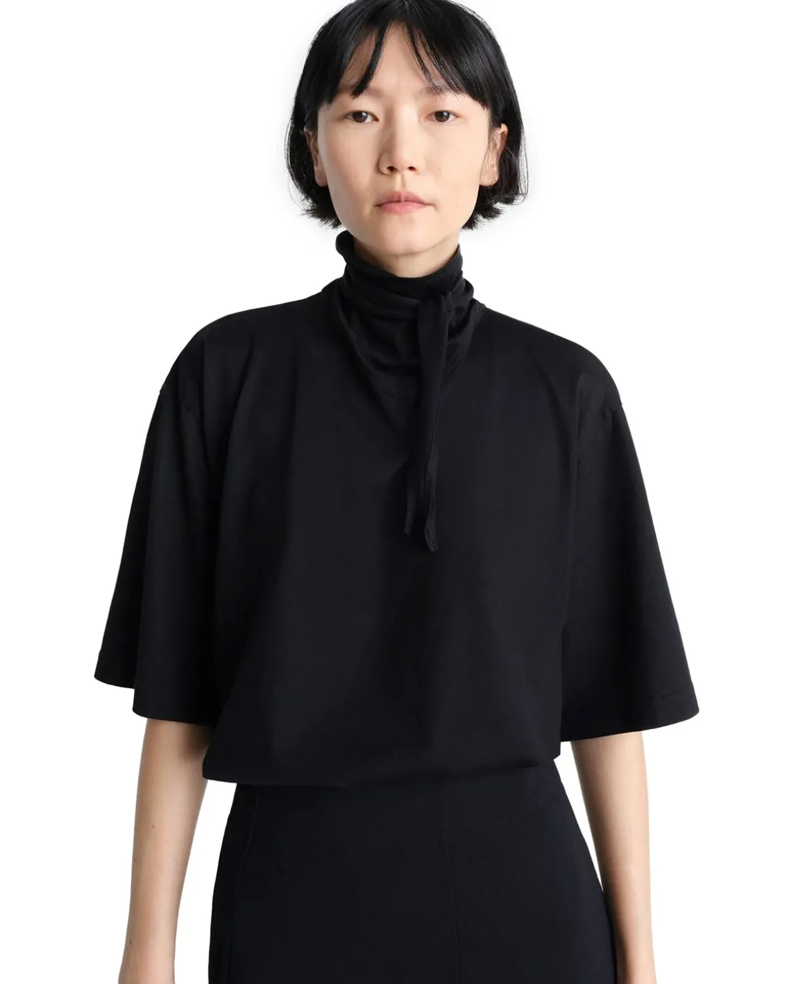 LEMAIRE Foulard T-Shirt Black