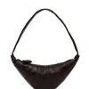LEMAIRE Medium Croissant Bag Nappa Leather Dark Chocolate