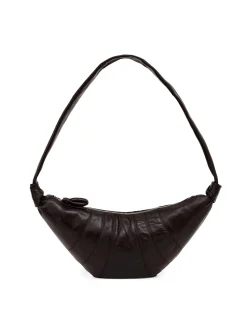 LEMAIRE Medium Croissant Bag Nappa Leather Dark Chocolate