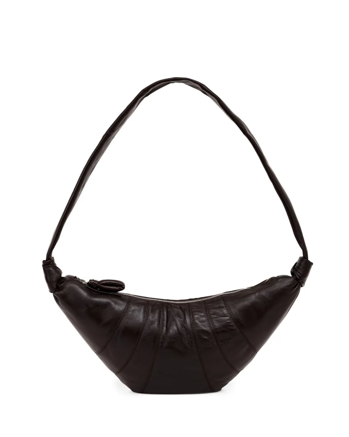 LEMAIRE Medium Croissant Bag Nappa Leather Dark Chocolate