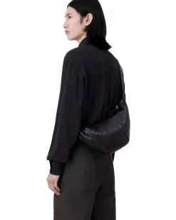 LEMAIRE Medium Croissant Bag Nappa Leather Dark Chocolate