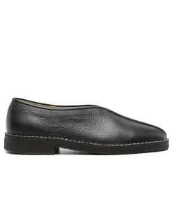 LEMAIRE Piped Crepe Slippers Black
