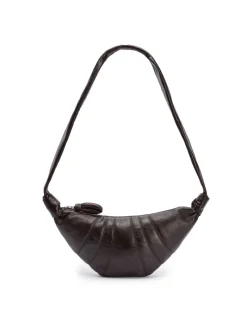LEMAIRE Small Croissant Bag Nappa Leather Dark Chocolate