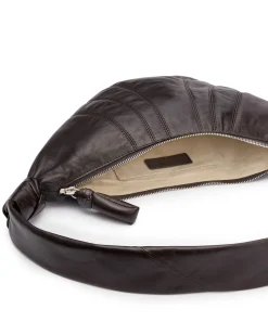 LEMAIRE Small Croissant Bag Nappa Leather Dark Chocolate