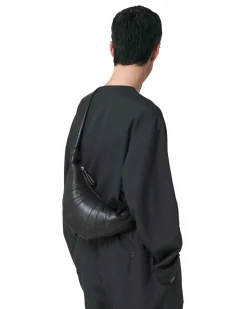 LEMAIRE Small Croissant Bag Nappa Leather Black