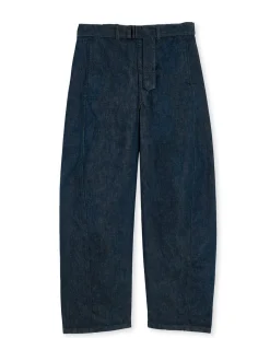 LEMAIRE Twisted Belted Pants Denim Indigo